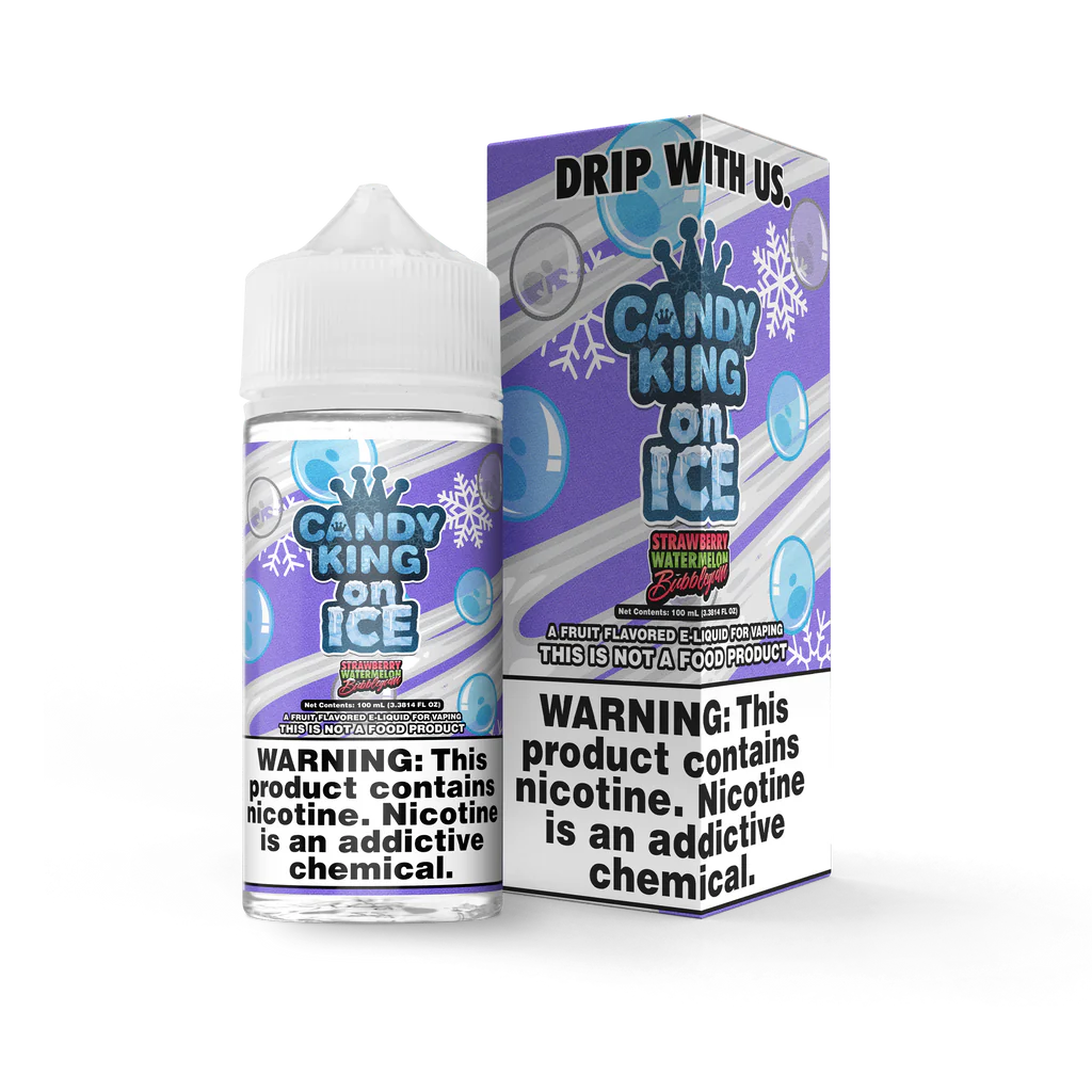Candy King On Ice Vape Juice Strawberry Watermelon Bubblegum 100ml
