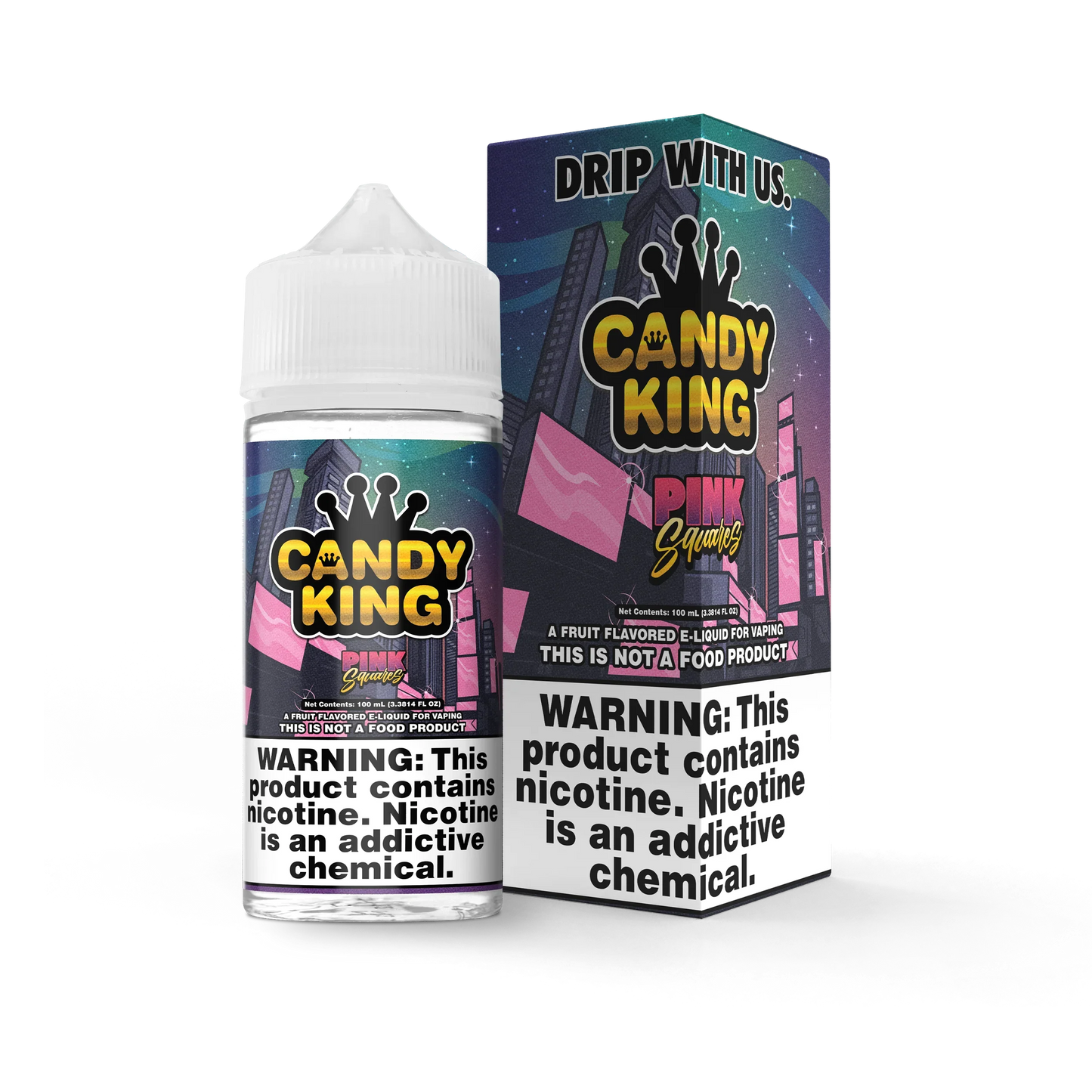 Candy King Vape Juice Pink Squares 100ml