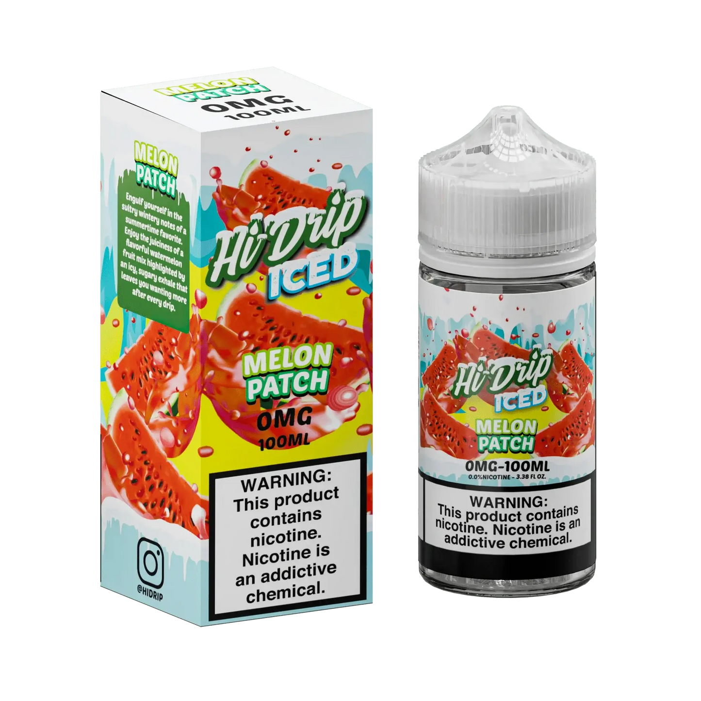 hi-drip iced melon patch vape juice 100ml