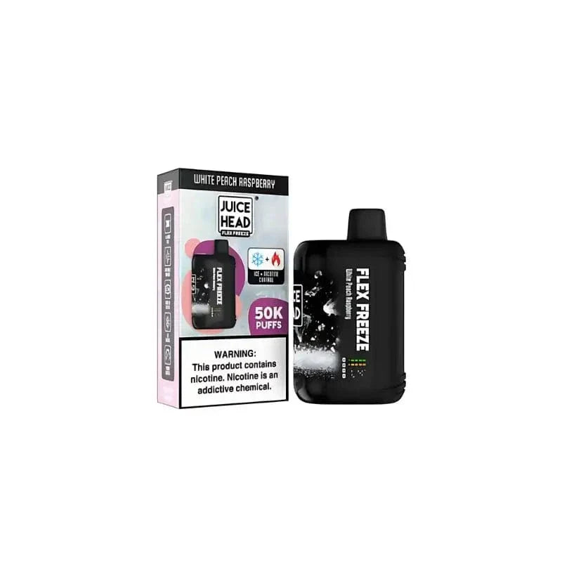 Juice Head Disposable Vape White Peach Raspberry Juice Head Flex Freeze 50K Ice & Nicotine Control Disposable Vape (5%, 50000 Puffs)