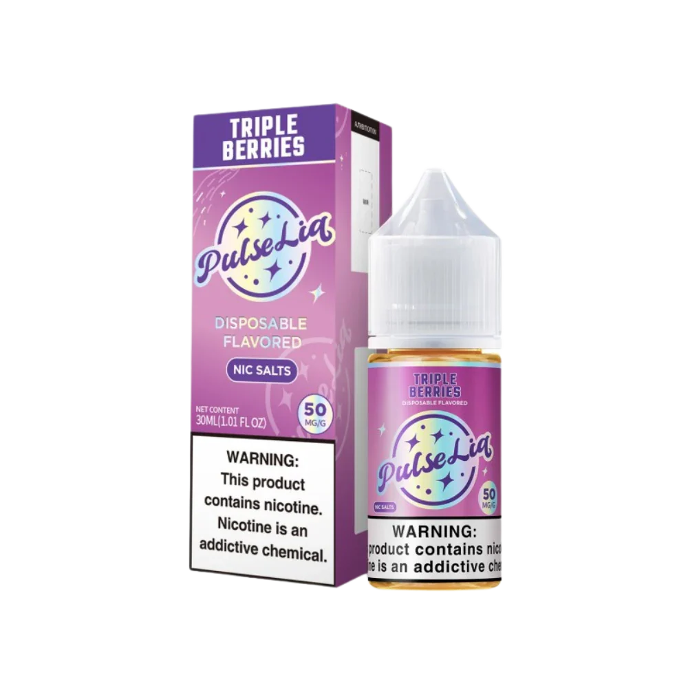 Pulse Liq Nic Salt Vape Juice Triple Berries 30ml (Sale)