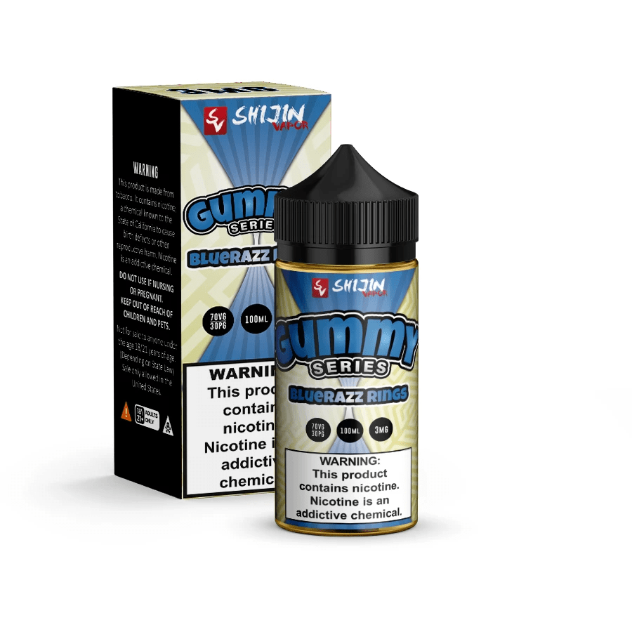 Shijin Vapor Juice Shijin Gummy Series Blue Razz Rings 100ml Vape Juice