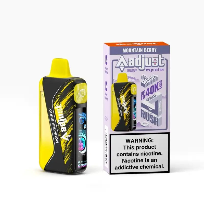 Adjust Disposable Vape Mountain Berry Adjust Myrusher 40K Disposable Vape (5%,40000 Puffs)