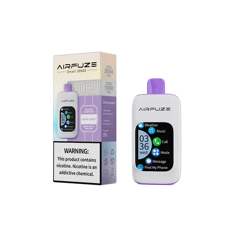 Airfuze Disposable Vape Grape Burst Airfuze Smart 30000 Disposable Vape (5%, 30000 Puffs)