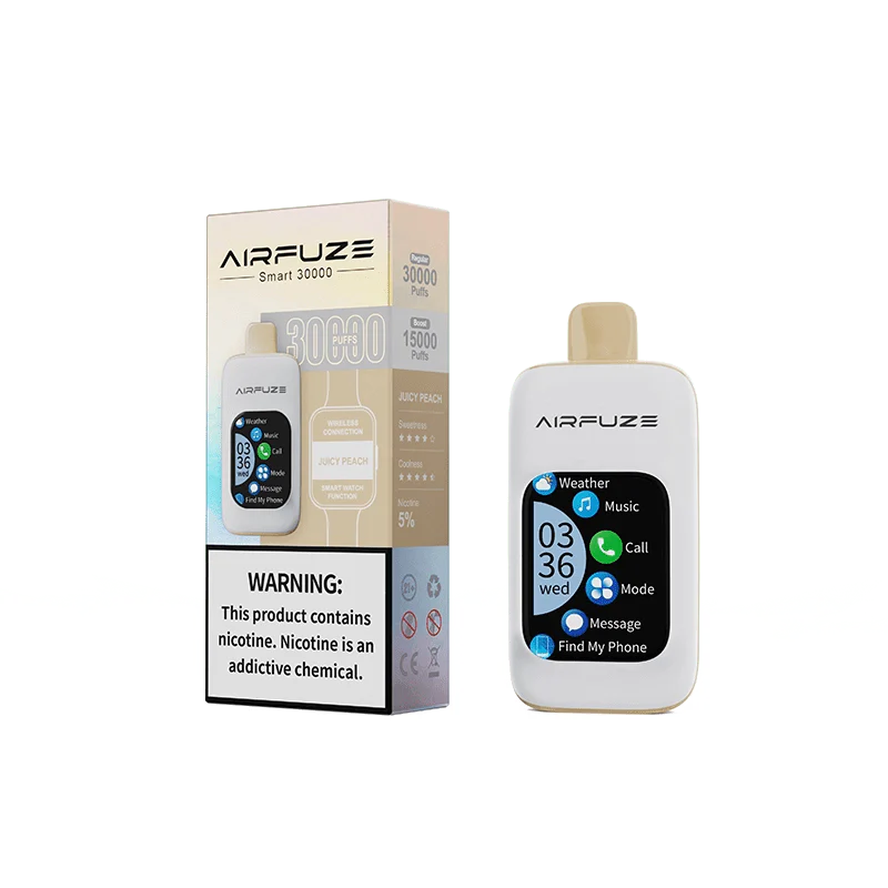 Airfuze Disposable Vape Juicy Peach Airfuze Smart 30000 Disposable Vape (5%, 30000 Puffs)
