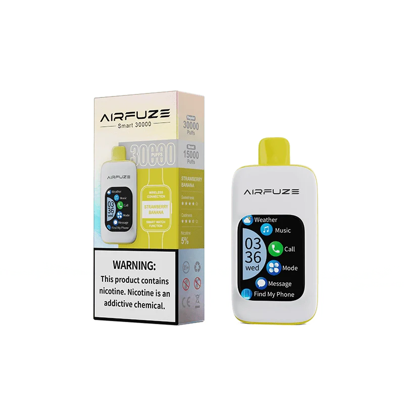 Airfuze Disposable Vape Strawberry Banana Airfuze Smart 30000 Disposable Vape (5%, 30000 Puffs)