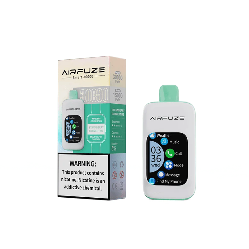 Airfuze Disposable Vape Strawberry Summertime Airfuze Smart 30000 Disposable Vape (5%, 30000 Puffs)