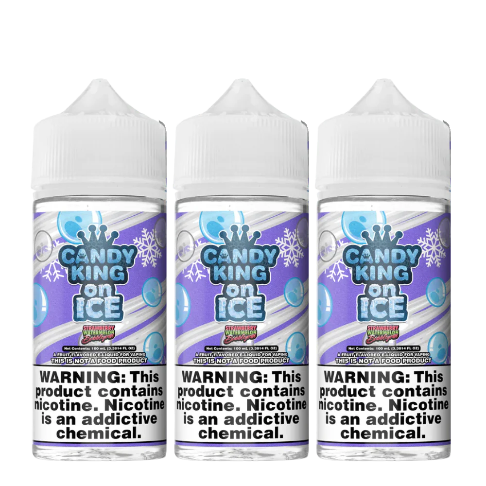 Candy King On Ice Vape Juice Strawberry Watermelon Bubblegum 100ml