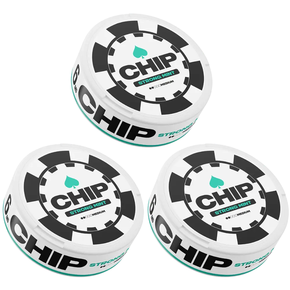 CHIP Nicotine Pouches-Strong Mint (Sale)
