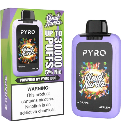 Daddy's Vapor Disposable Vape Grape & Apple PYRO Duo x Cloud Nurdz 30K Disposable (5%, 30000 Puffs)