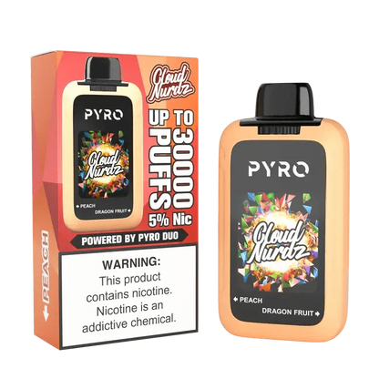 Daddy's Vapor Disposable Vape Peach & Dragon Fruit PYRO Duo x Cloud Nurdz 30K Disposable (5%, 30000 Puffs)