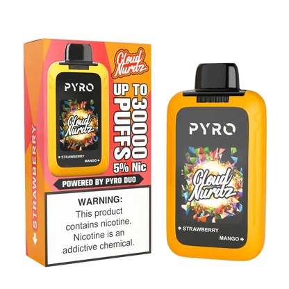 Daddy's Vapor Disposable Vape Straweberry & Mango PYRO Duo x Cloud Nurdz 30K Disposable (5%, 30000 Puffs)