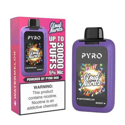 Daddy's Vapor Disposable Vape Watermelon & Berry PYRO Duo x Cloud Nurdz 30K Disposable (5%, 30000 Puffs)
