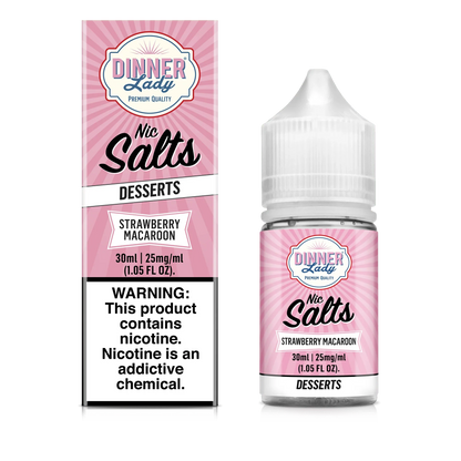 Dinner Lady Nic Salt Strawberry Macaroon 30ml
