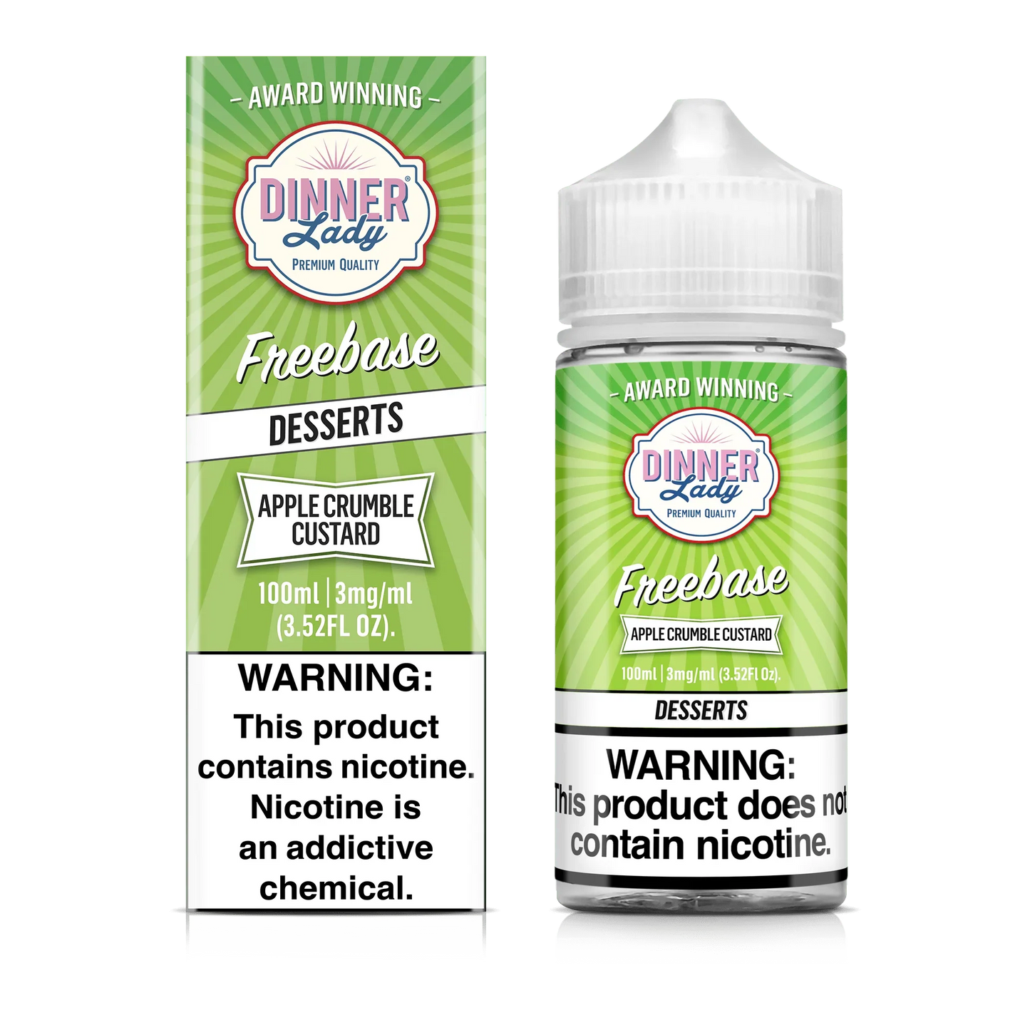 Dinner Lady Apple Crumble Custard Vape Juice 100ml
