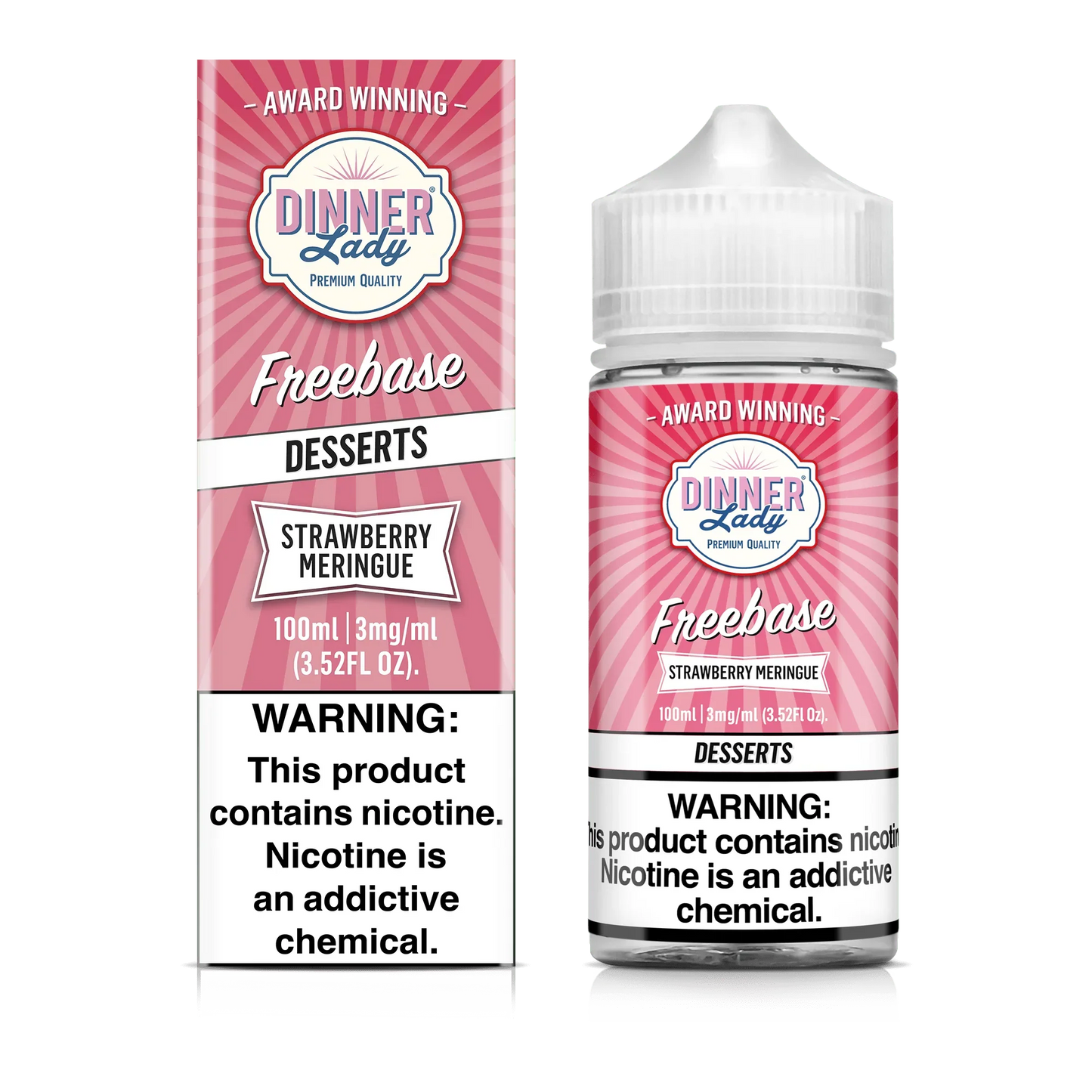 Dinner Lady Strawberry Meringue 100ml Vape Juice
