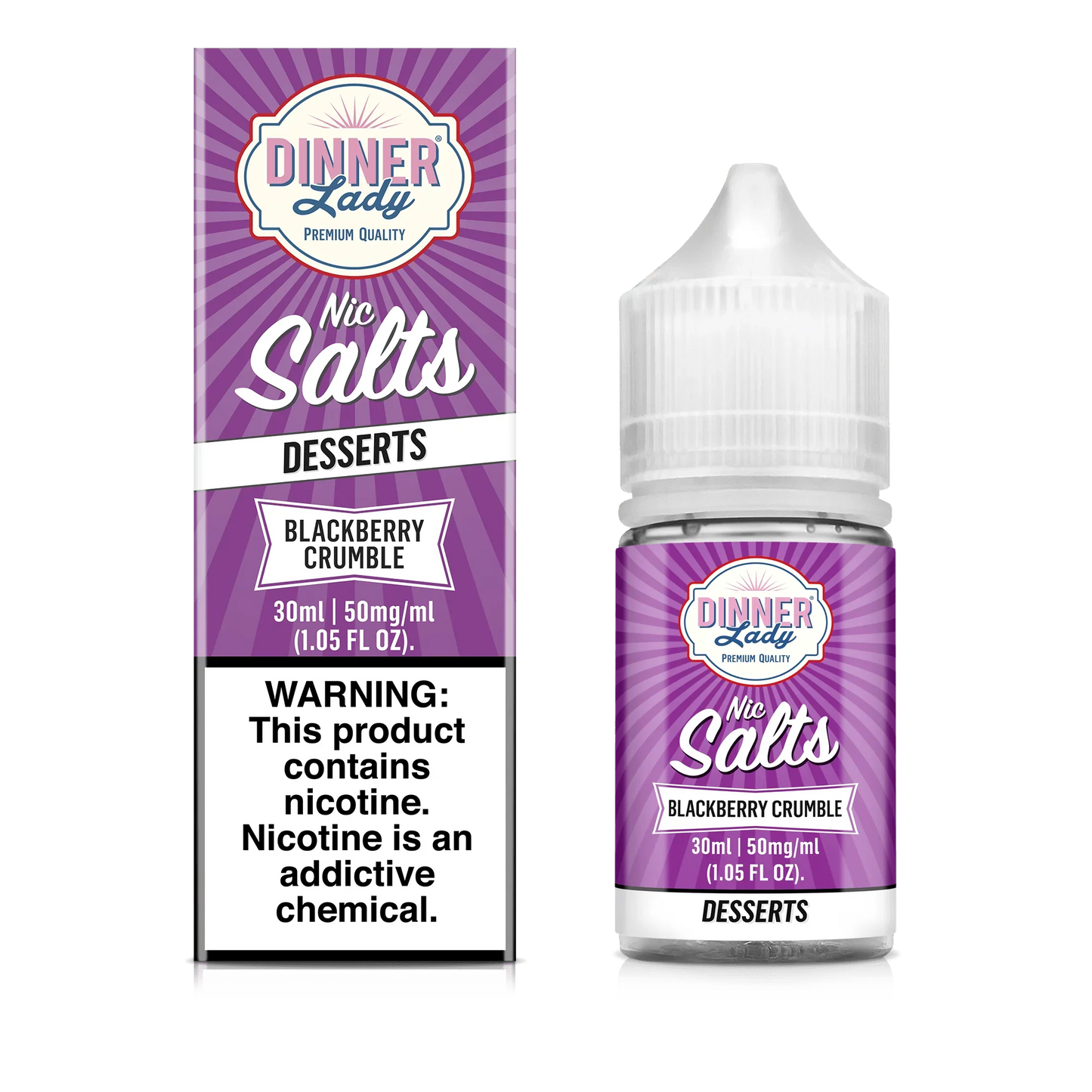 Dinner Lady Nic Salt Blackberry Crumble Vape Juice 30ml