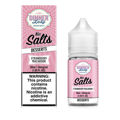 Dinner Lady Nic Salt Strawberry Macaroon 30ml