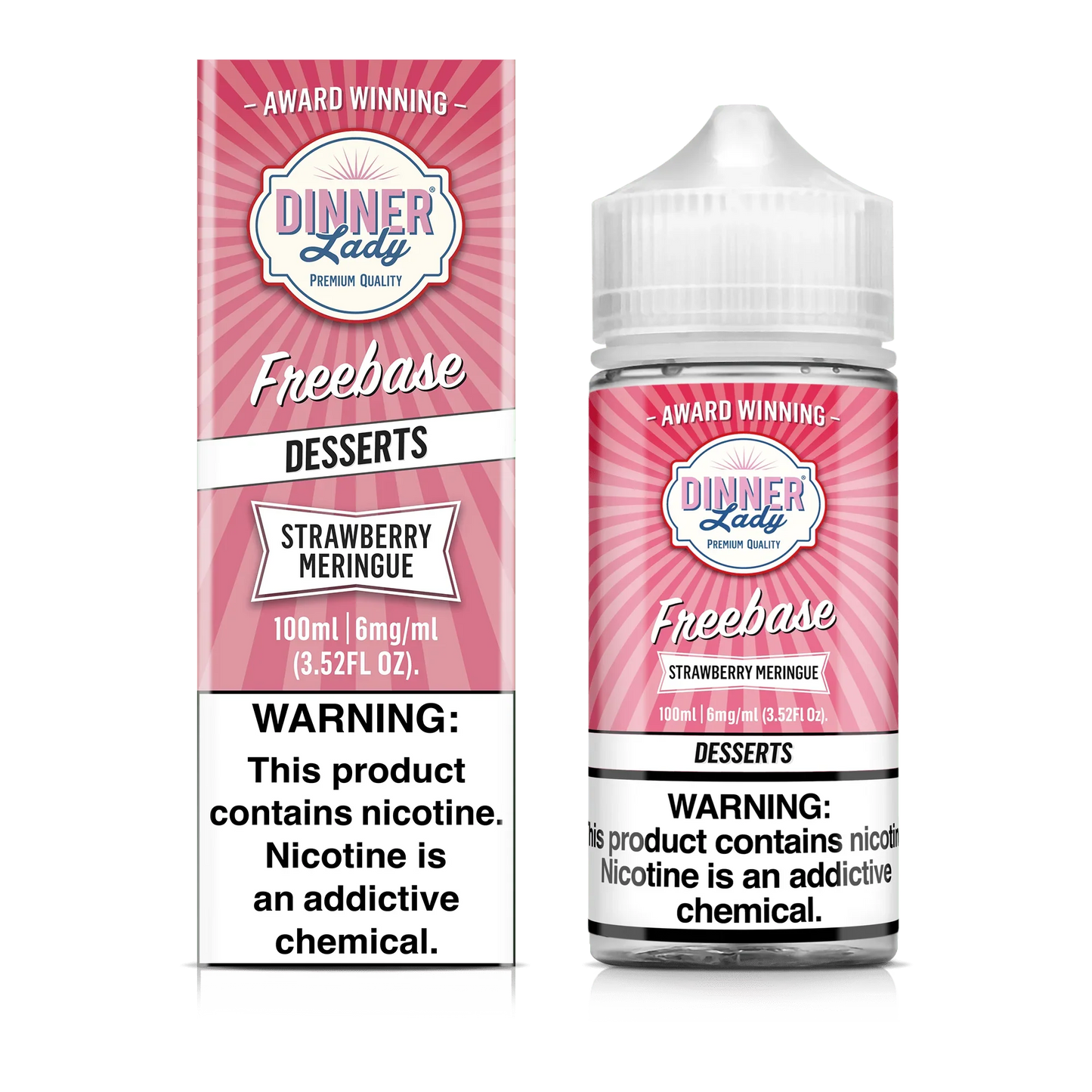 Dinner Lady Strawberry Meringue 100ml Vape Juice
