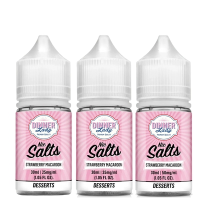 Dinner Lady Nic Salt Strawberry Macaroon 30ml