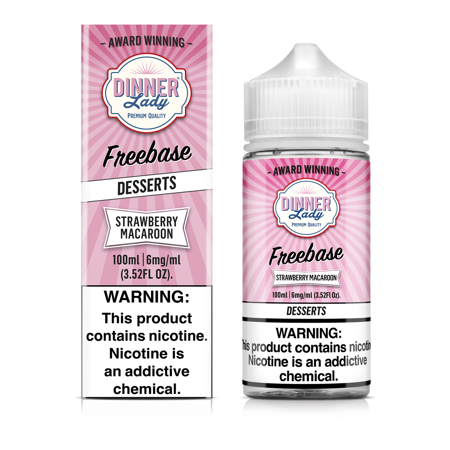 Eightvape Juice 6mg Dinner Lady Strawberry Macaroon 100ml
