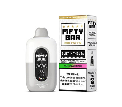 Fifty Bar Disposable Vape Watermelon Patch Fifty Bar 20K Disposable Vape (5%, 20000 Puffs)