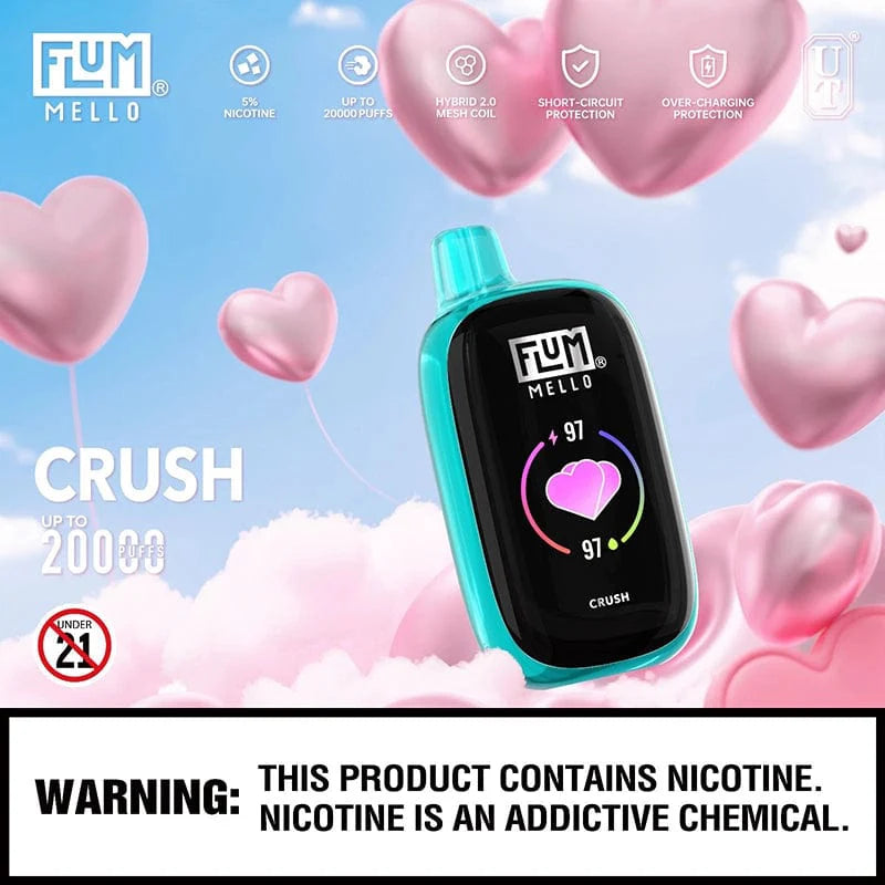 Flum Disposable Vape Crush（Valentine's Limited） Flum Mello 20000 Disposable Vape (5%, 20000 Puffs)