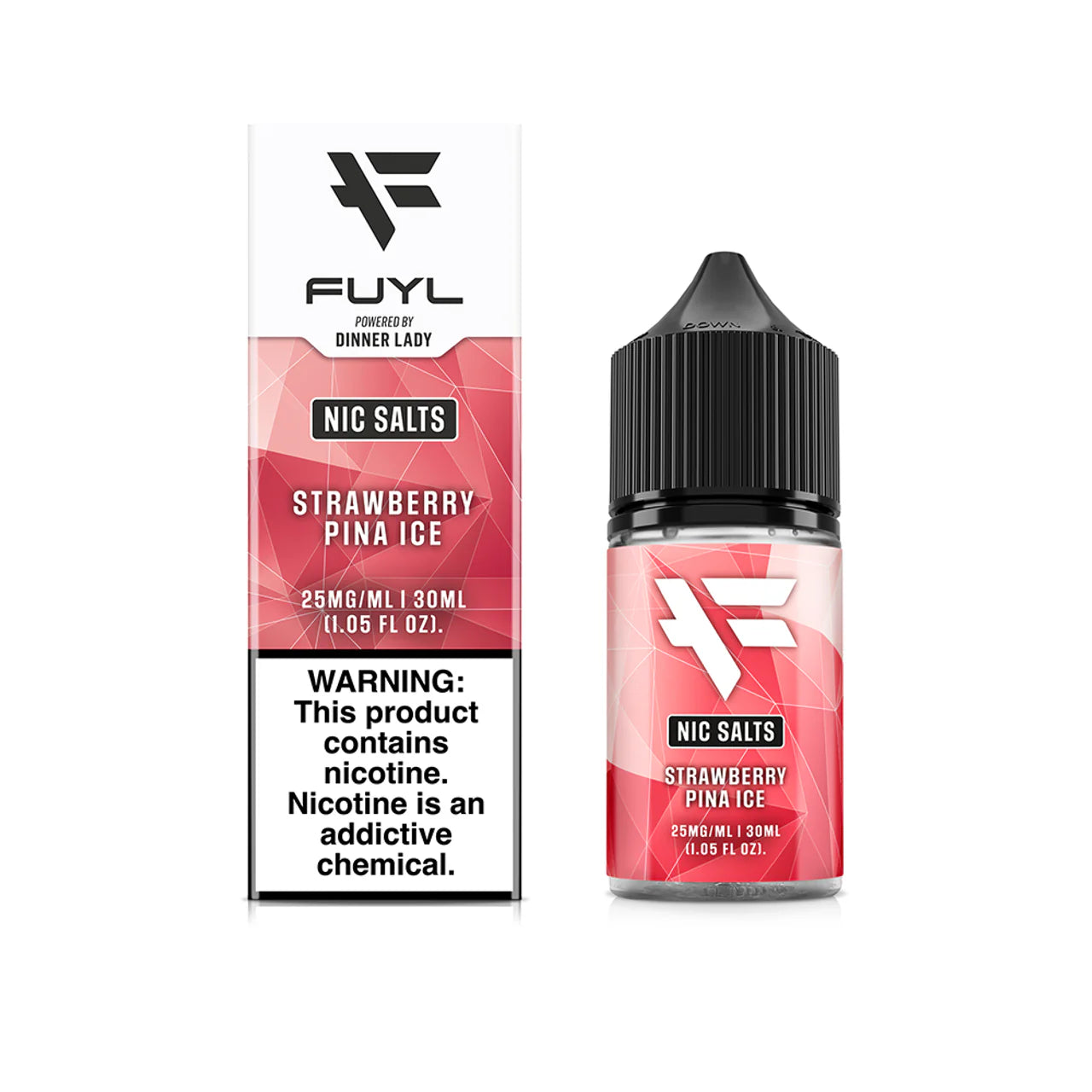 Dinner Lady FUYL Nic Salt Vape Juice Strawberry Pina Ice 30ml