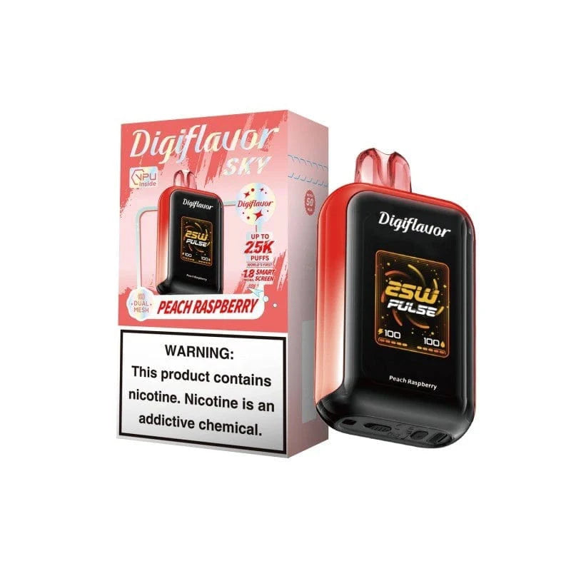Geek Bar Disposable Vape Peach Raspberry Geek Bar Digiflavor Sky  Disposable Vape (5%, 25000 Puffs)