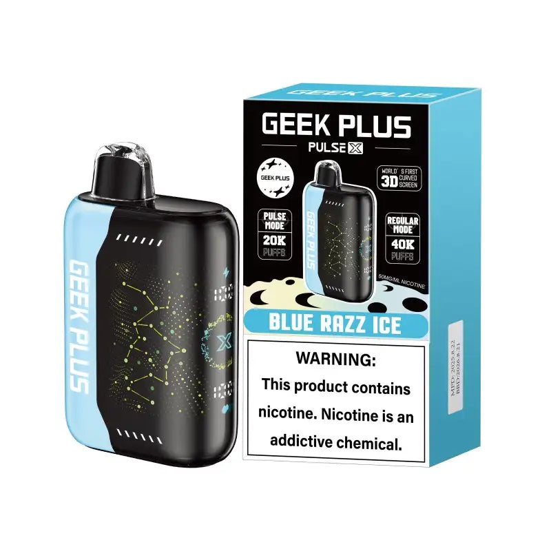 GEEK PLUS Disposable Vape Blue Razz Ice GEEK PLUS 40K Disposable Vape (5%, 40000 Puffs)