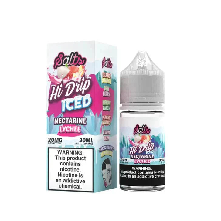Hi-Drip Juice Hi-Drip Salts Iced Nectarine Lychee 30ml Nic Salt Vape Juice
