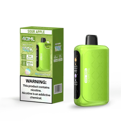 Horizon Disposable Vape Sour Apple Horizon 100K Disposable Vape (5%, 100000 Puffs)