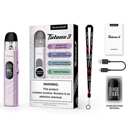 Horizon Pod System Frosted Purple Horizon Talons 3 40W Pod Kit