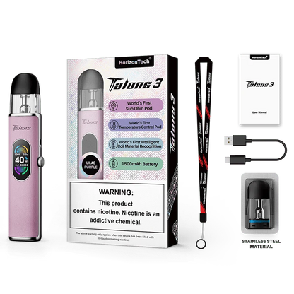 Horizon Pod System Lilac Purple Horizon Talons 3 40W Pod Kit