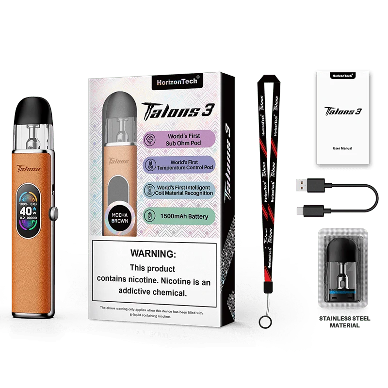 Horizon Pod System Mocha Brown Horizon Talons 3 40W Pod Kit