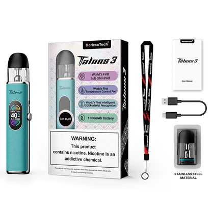 Horizon Pod System Sky Blue Horizon Talons 3 40W Pod Kit