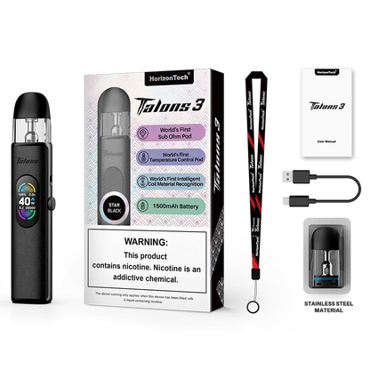 Horizon Pod System Star Black Horizon Talons 3 40W Pod Kit