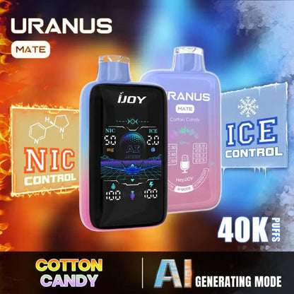 iJoy Disposable Vape Cotton Candy iJoy Uranus Mate 40K Disposable Vape (5%, 40000 Puffs)