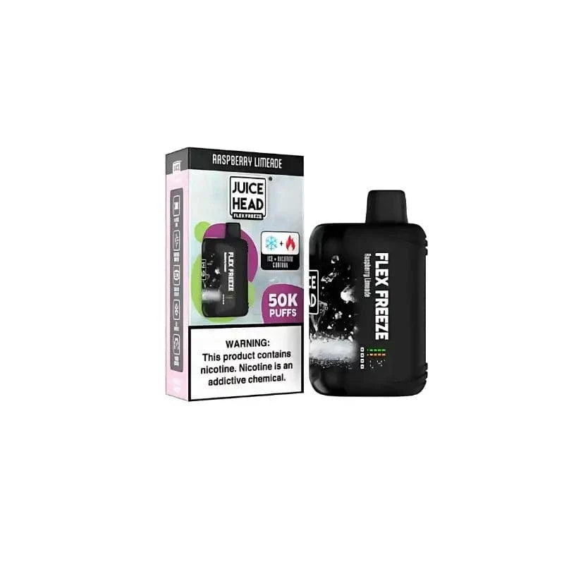 Juice Head Disposable Vape Raspberry Limeade Juice Head Flex Freeze 50K Ice & Nicotine Control Disposable Vape (5%, 50000 Puffs)