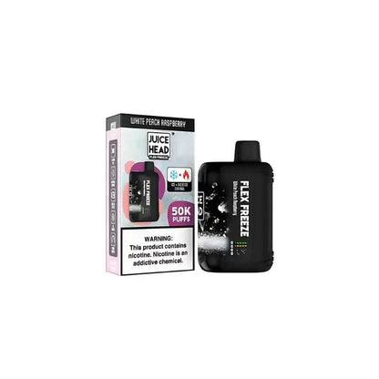 Juice Head Disposable Vape White Peach Raspberry Juice Head Flex Freeze 50K Ice & Nicotine Control Disposable Vape (5%, 50000 Puffs)