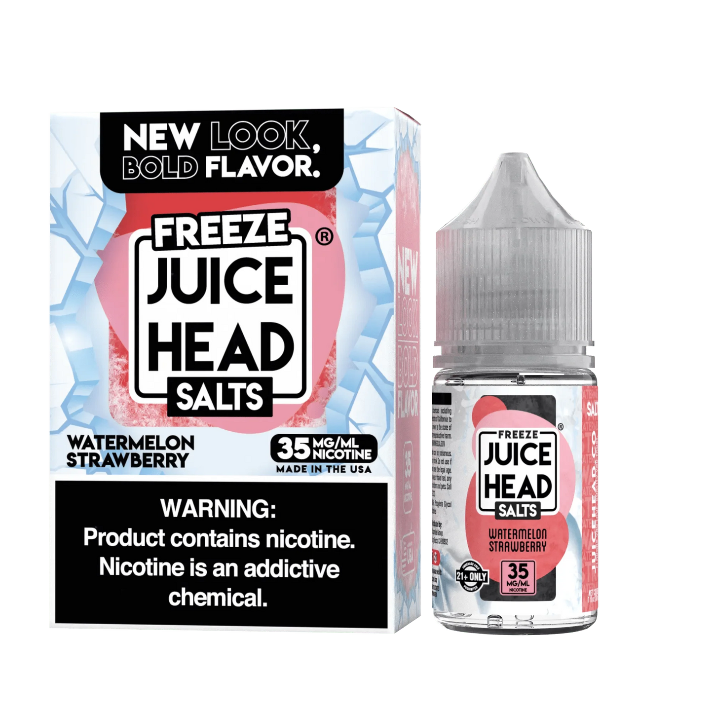 Juice Head Juice Juice Head Synthetic FREEZE Watermelon Strawberry 30ml Nic Salt Vape Juice