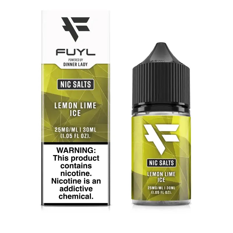 Dinner Lady FUYL Nic Salt Vape Juice Lemon Lime Ice 30ml (Sale)