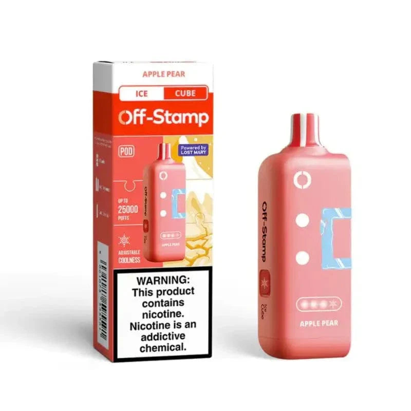 Lost Mary Disposable Vape Apple Pear' Off-Stamp X-CUBE Ice 25K Disposable Pod (5%, 25000 Puffs)