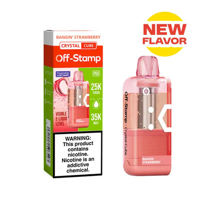 Lost Mary Disposable Vape Bangin' Strawberry Off-Stamp X-CUBE Crystal 35K Disposable Pod (5%, 35000 Puffs)