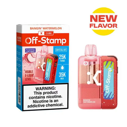 Lost Mary Disposable Vape Bangin' Watermelon Off-Stamp X-CUBE Crystal 35K Disposable Kit (5%, 35000 Puffs)