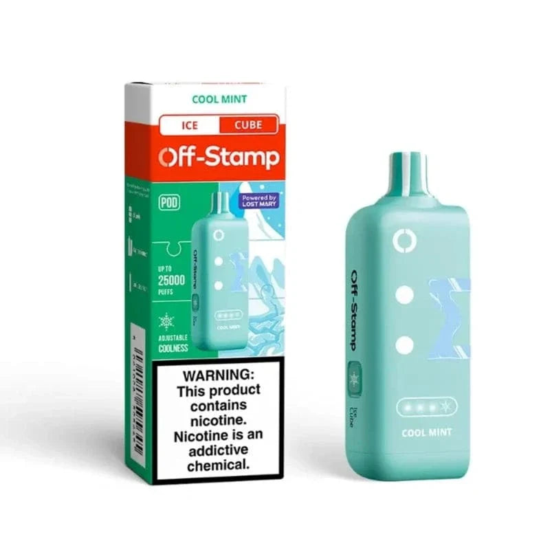 Lost Mary Disposable Vape Cool Mint Off-Stamp X-CUBE Ice 25K Disposable Pod (5%, 25000 Puffs)