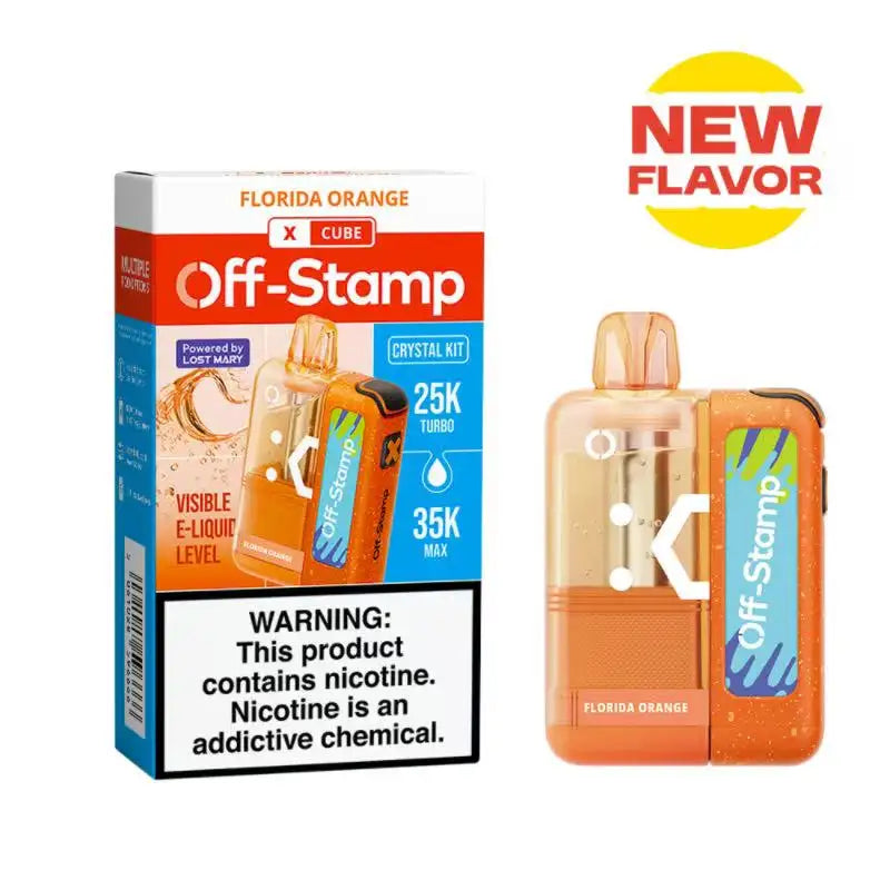 Lost Mary Disposable Vape Florida Orange Off-Stamp X-CUBE Crystal 35K Disposable Kit (5%, 35000 Puffs)