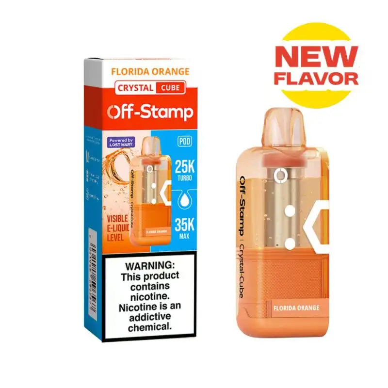 Lost Mary Disposable Vape Florida Orange Off-Stamp X-CUBE Crystal 35K Disposable Pod (5%, 35000 Puffs)