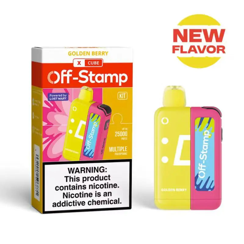 Lost Mary Disposable Vape Golden Berry Off-Stamp X-CUBE 25K Disposable Kit (5%, 25000 Puffs)