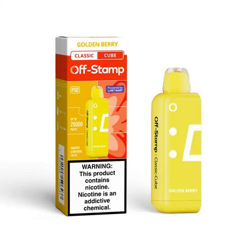 Lost Mary Disposable Vape Golden Berry Off-Stamp X-CUBE Classic 25K Disposable Pod (5%, 25000 Puffs)